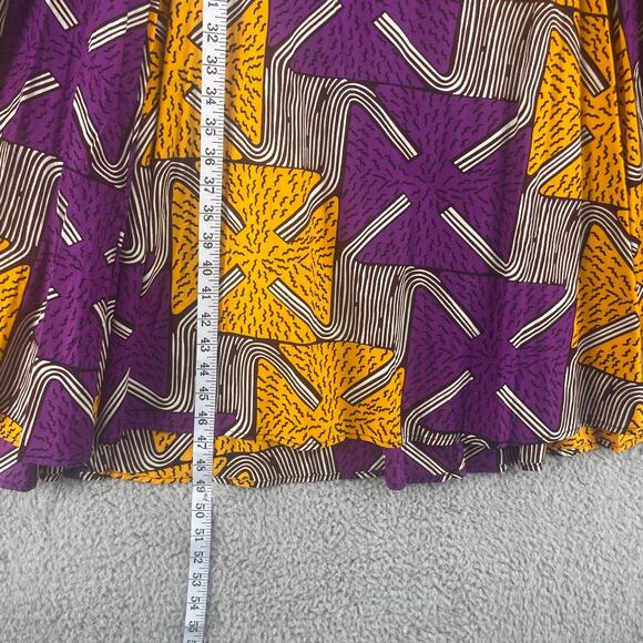 Mae Otti Flowy Flare Womens Dress Colorful 2XL Cotton Art Abstract - Picture 3 of 16